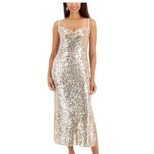 Party season has arrived! Sparkle in this sequined midi dress from Taylor.